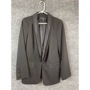 Kris Jenner Tuxedo Blazer Women’s Sz 10 Black Double Lapl Retail $250